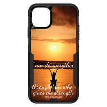 DistinctInk™ OtterBox Commuter Series Case for Apple iPhone or Samsung Galaxy - Philippians 4:13 - I can do everything through Him who gives me strength