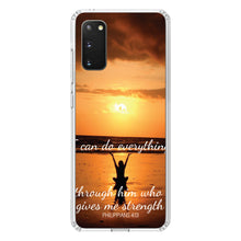 DistinctInk® Clear Shockproof Hybrid Case for Apple iPhone / Samsung Galaxy / Google Pixel - Philippians 4:13 - I can do everything through Him who gives me strength