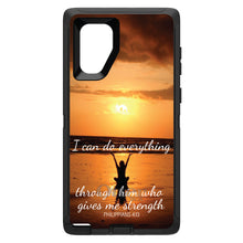 DistinctInk™ OtterBox Defender Series Case for Apple iPhone / Samsung Galaxy / Google Pixel - Philippians 4:13 - I can do everything through Him who gives me strength