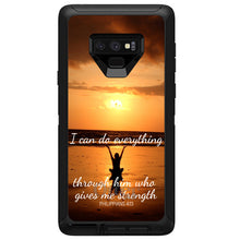 DistinctInk™ OtterBox Defender Series Case for Apple iPhone / Samsung Galaxy / Google Pixel - Philippians 4:13 - I can do everything through Him who gives me strength
