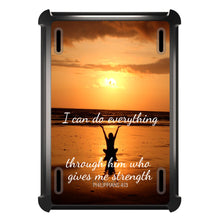 DistinctInk™ OtterBox Defender Series Case for Apple iPad / iPad Pro / iPad Air / iPad Mini - Philippians 4:13 - I can do everything through Him who gives me strength
