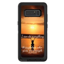 DistinctInk™ OtterBox Defender Series Case for Apple iPhone / Samsung Galaxy / Google Pixel - Philippians 4:13 - I can do everything through Him who gives me strength
