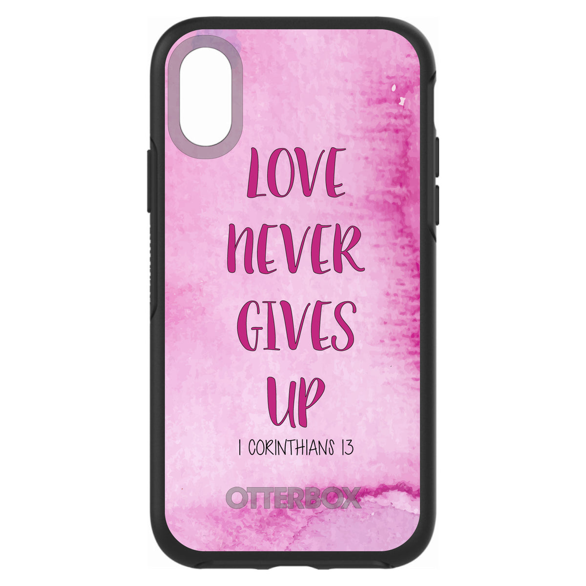 1 Corinthians 13, Love Never Gives Up OtterBox Symmetry Case for iPhone & Galaxy, view 4