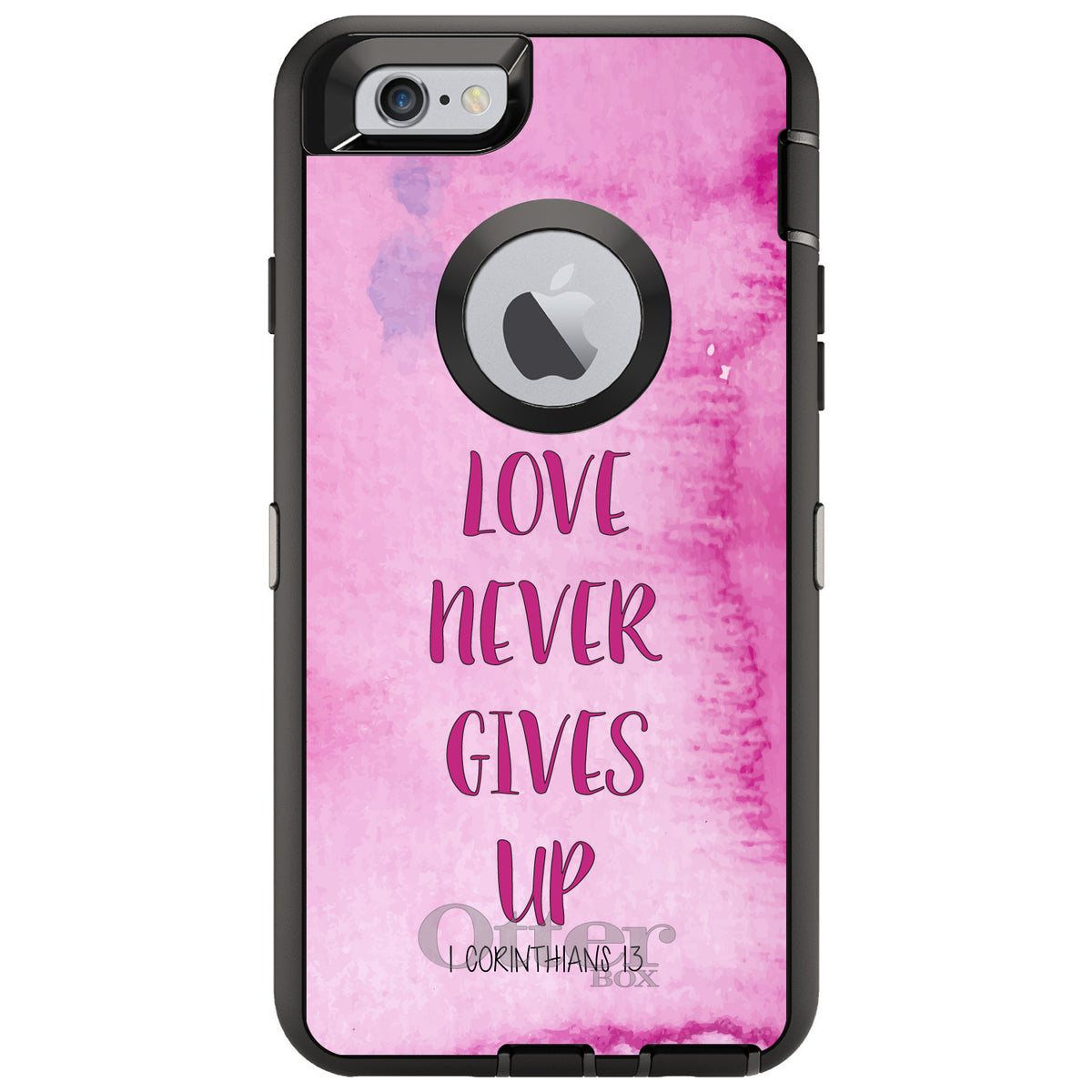 1 Corinthians 13, Love Never Gives Up OtterBox Defender Case for iPhone & Galaxy, view 4