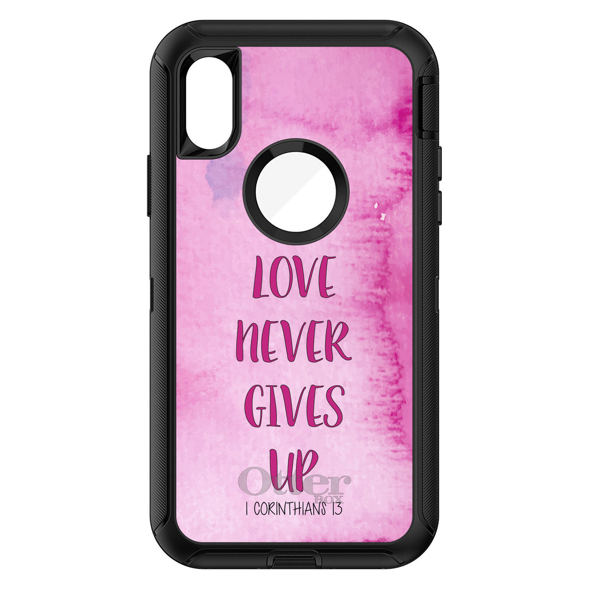 1 Corinthians 13, Love Never Gives Up OtterBox Defender Case for iPhone & Galaxy, view 3