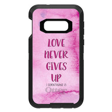 DistinctInk™ OtterBox Defender Series Case for Apple iPhone / Samsung Galaxy / Google Pixel - 1 Corinthians 13 - Love Never Gives Up