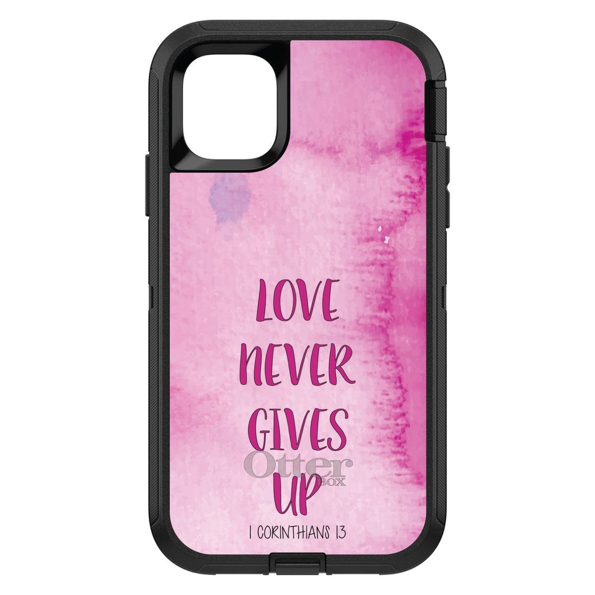 1 Corinthians 13, Love Never Gives Up OtterBox Defender Case for iPhone & Galaxy, view 2