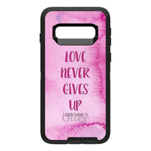 DistinctInk™ OtterBox Defender Series Case for Apple iPhone / Samsung Galaxy / Google Pixel - 1 Corinthians 13 - Love Never Gives Up