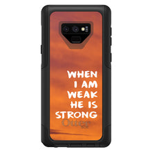 DistinctInk™ OtterBox Commuter Series Case for Apple iPhone or Samsung Galaxy - When I Am Weak, He Is Strong