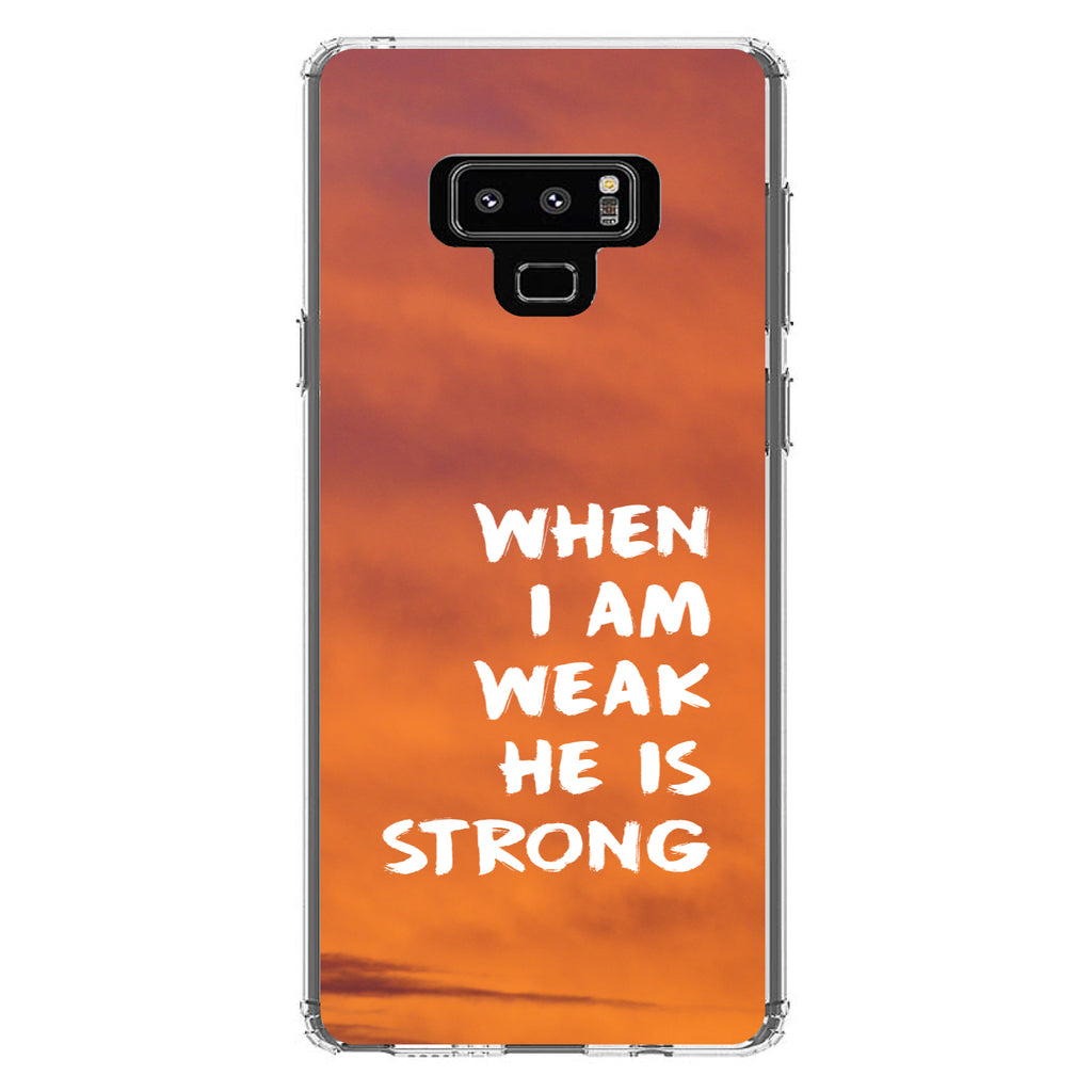 When I Am Weak, He Is Strong Clear Shockproof iPhone Case, view 11