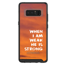 DistinctInk™ OtterBox Symmetry Series Case for Apple iPhone / Samsung Galaxy / Google Pixel - When I Am Weak, He Is Strong