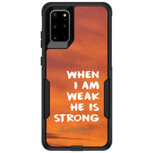 DistinctInk OtterBox Commuter Series Case for Apple iPhone or Samsung Galaxy - When I Am Weak, He Is Strong