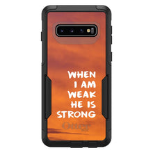 DistinctInk OtterBox Commuter Series Case for Apple iPhone or Samsung Galaxy - When I Am Weak, He Is Strong