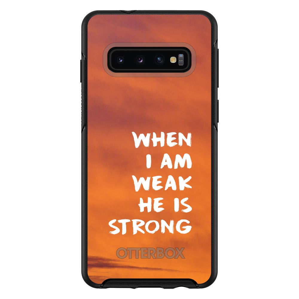 When I Am Weak, He Is Strong OtterBox Symmetry Case for iPhone & Galaxy, view 6