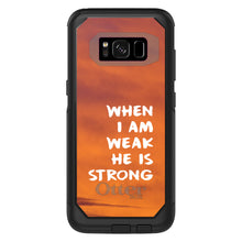 DistinctInk OtterBox Commuter Series Case for Apple iPhone or Samsung Galaxy - When I Am Weak, He Is Strong