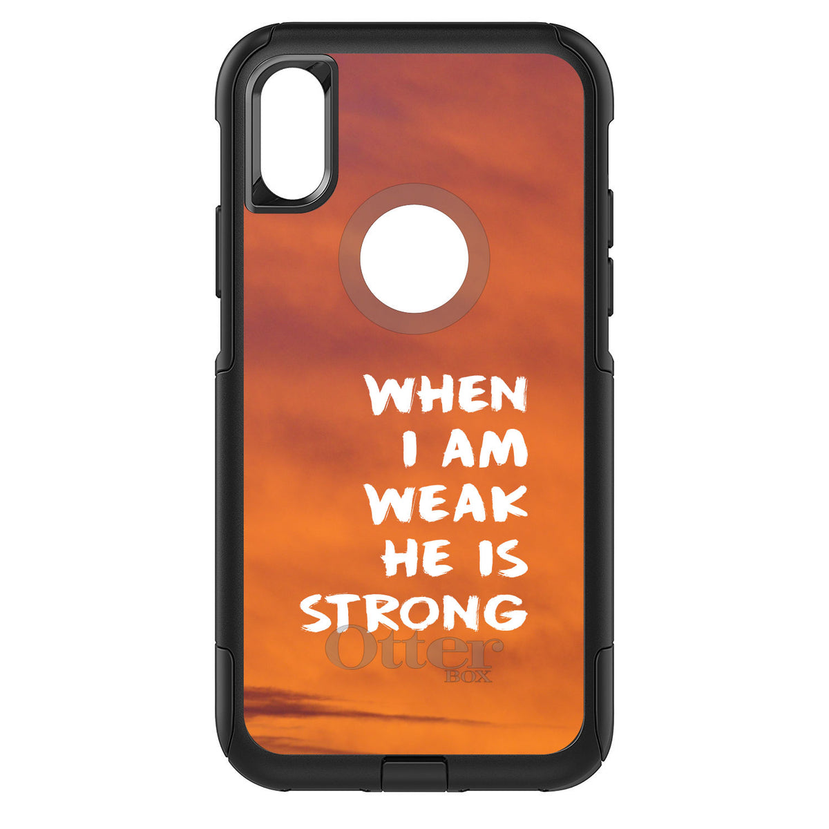 When I Am Weak, He Is Strong OtterBox Commuter Case for iPhone & Galaxy, view 3