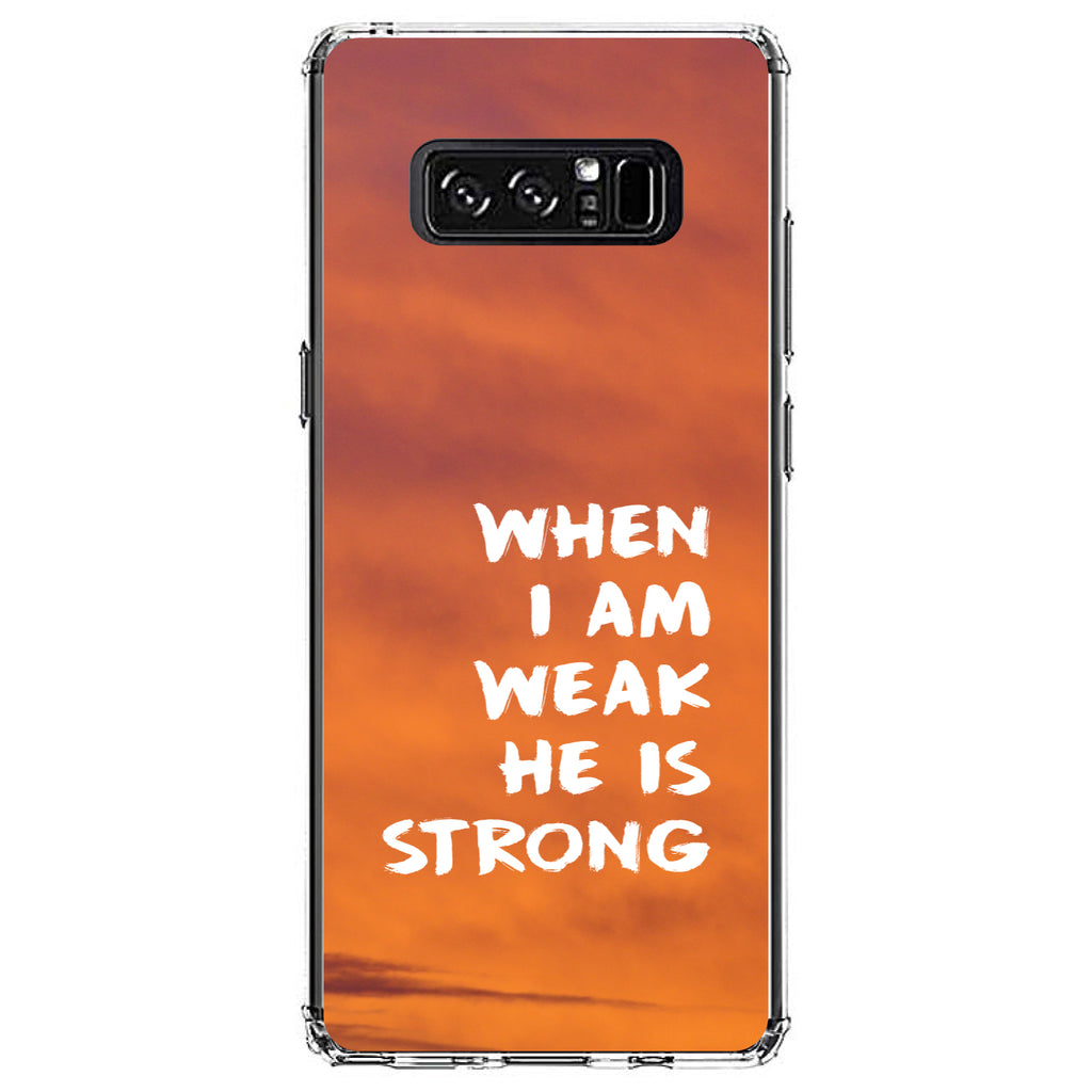 When I Am Weak, He Is Strong Clear Shockproof iPhone Case, view 12