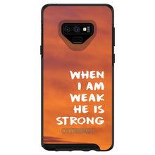 DistinctInk™ OtterBox Symmetry Series Case for Apple iPhone / Samsung Galaxy / Google Pixel - When I Am Weak, He Is Strong