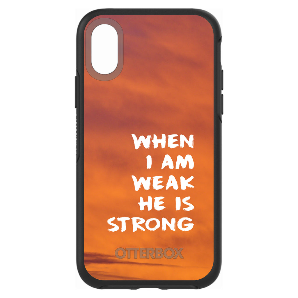 When I Am Weak, He Is Strong OtterBox Symmetry Case for iPhone & Galaxy, view 4