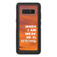 DistinctInk OtterBox Commuter Series Case for Apple iPhone or Samsung Galaxy - When I Am Weak, He Is Strong