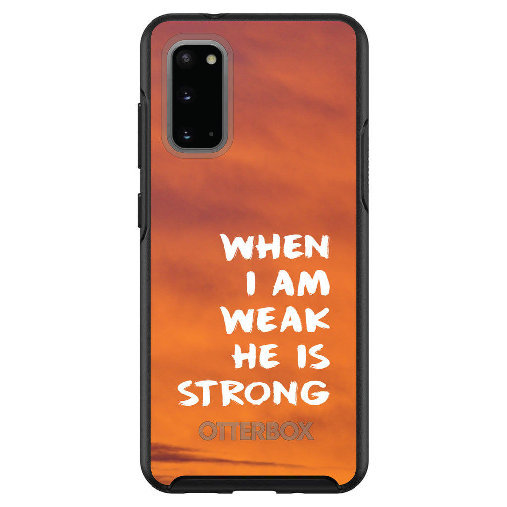 When I Am Weak, He Is Strong OtterBox Symmetry Case for iPhone & Galaxy, view 5