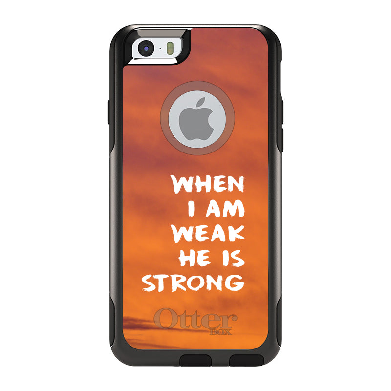 When I Am Weak, He Is Strong OtterBox Commuter Case for iPhone & Galaxy, view 4