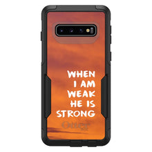 DistinctInk™ OtterBox Commuter Series Case for Apple iPhone or Samsung Galaxy - When I Am Weak, He Is Strong