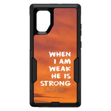 DistinctInk OtterBox Commuter Series Case for Apple iPhone or Samsung Galaxy - When I Am Weak, He Is Strong