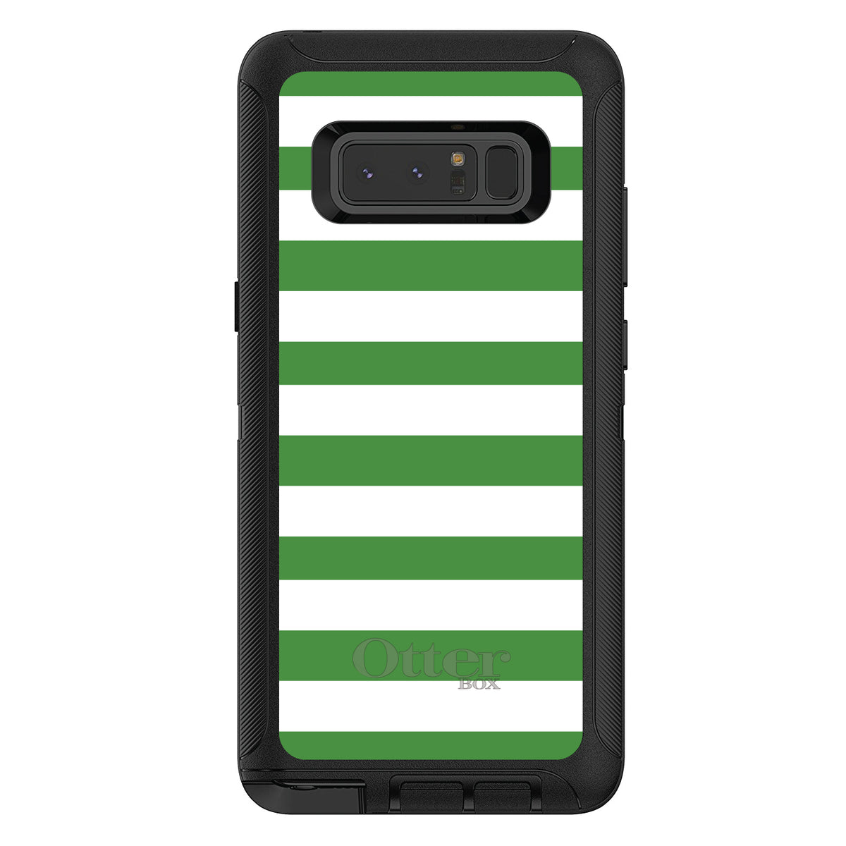 Green & White Bold Stripes OtterBox Defender Case for iPhone & Galaxy, view 14