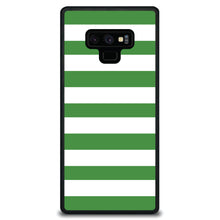 DistinctInk® Hard Plastic Snap-On Case for Apple iPhone or Samsung Galaxy - Green & White Bold Stripes