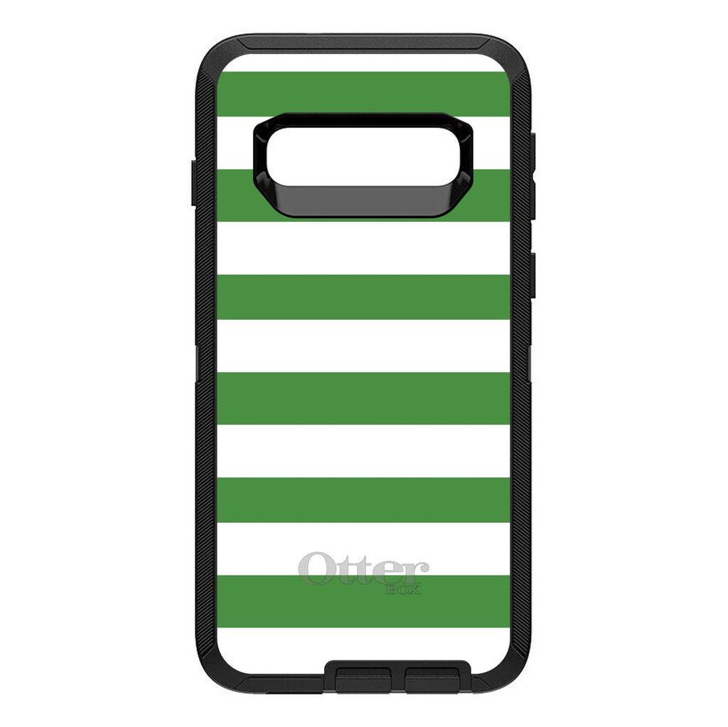 Green & White Bold Stripes OtterBox Defender Case for iPhone & Galaxy, view 6
