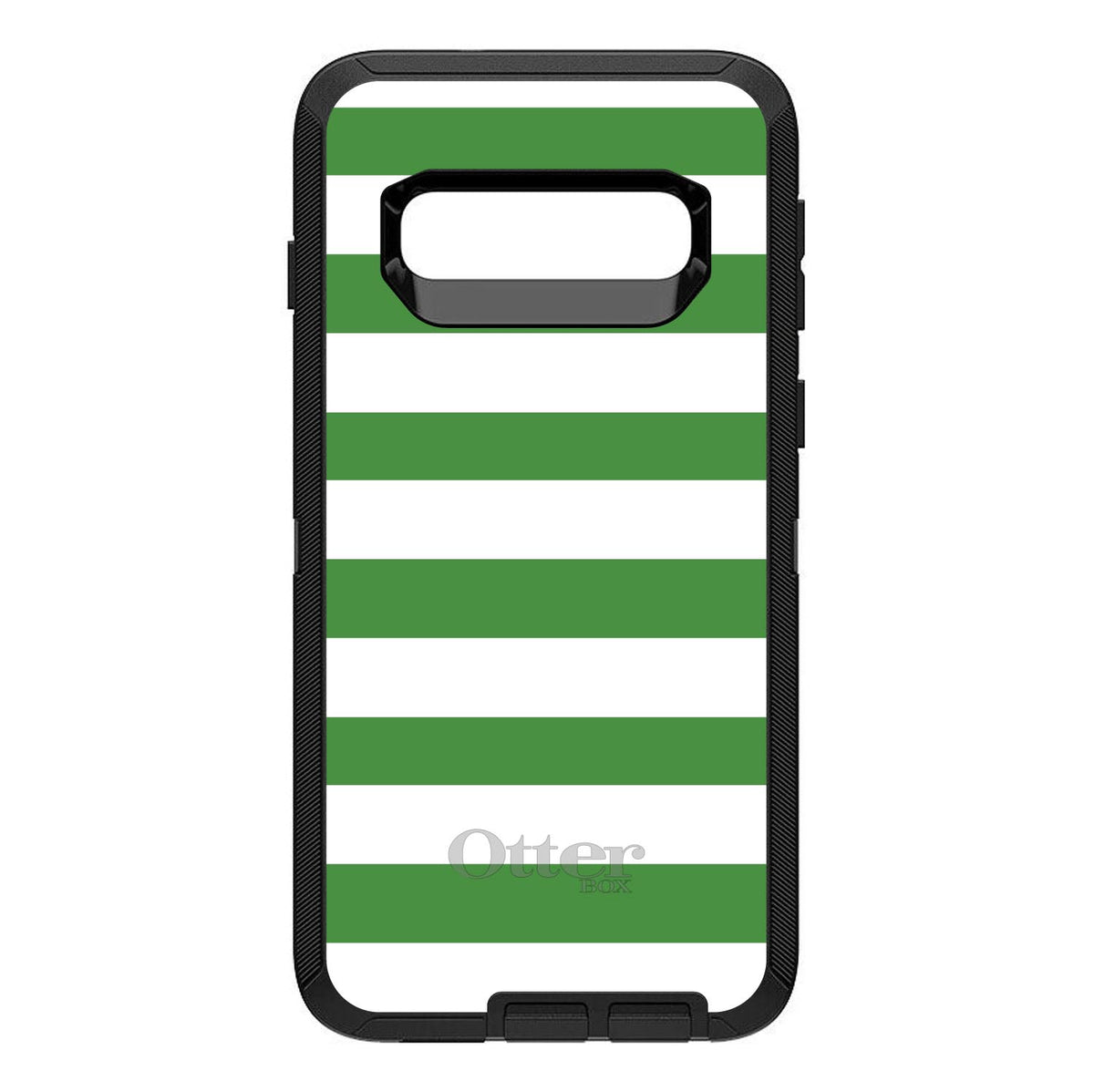 Green & White Bold Stripes OtterBox Defender Case for iPhone & Galaxy, view 6