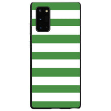 DistinctInk® Hard Plastic Snap-On Case for Apple iPhone or Samsung Galaxy - Green & White Bold Stripes