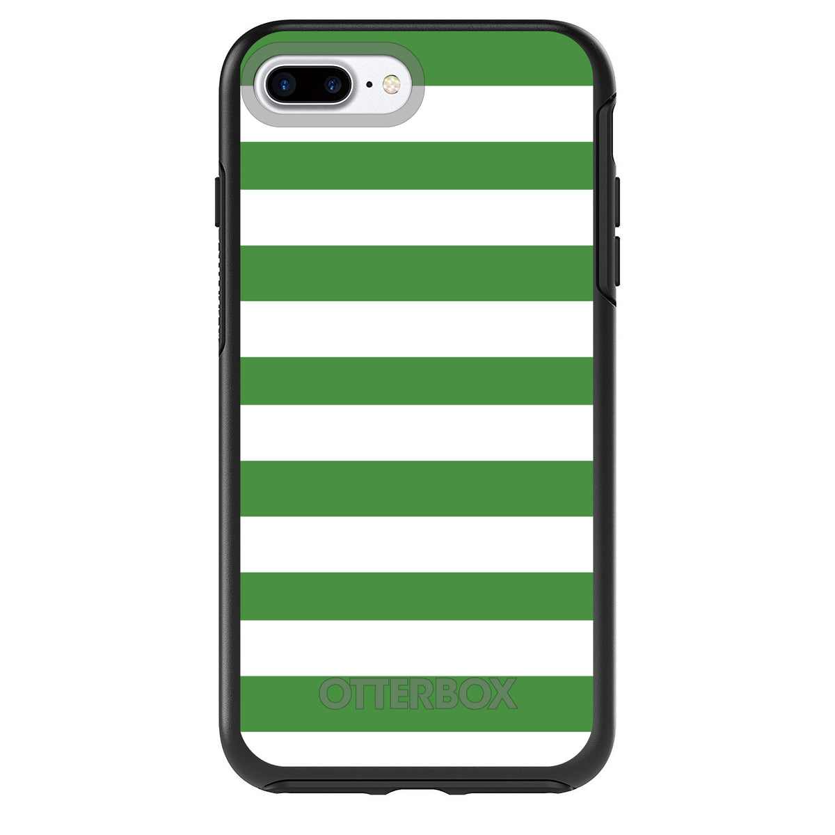Green & White Bold Stripes OtterBox Symmetry Case for iPhone & Galaxy, view 2