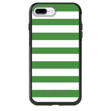 DistinctInk™ OtterBox Symmetry Series Case for Apple iPhone / Samsung Galaxy / Google Pixel - Green & White Bold Stripes