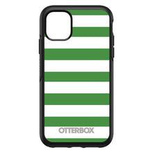 DistinctInk™ OtterBox Symmetry Series Case for Apple iPhone / Samsung Galaxy / Google Pixel - Green & White Bold Stripes
