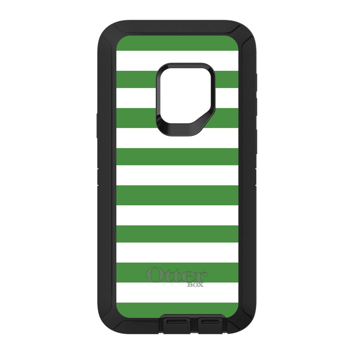 Green & White Bold Stripes OtterBox Defender Case for iPhone & Galaxy, view 8