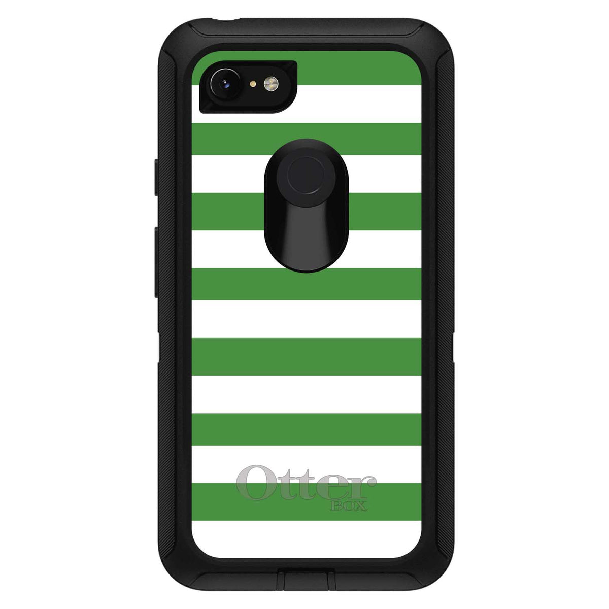 Green & White Bold Stripes OtterBox Defender Case for iPhone & Galaxy, view 15
