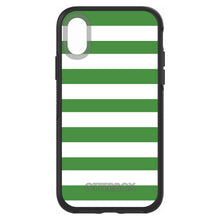 DistinctInk™ OtterBox Symmetry Series Case for Apple iPhone / Samsung Galaxy / Google Pixel - Green & White Bold Stripes