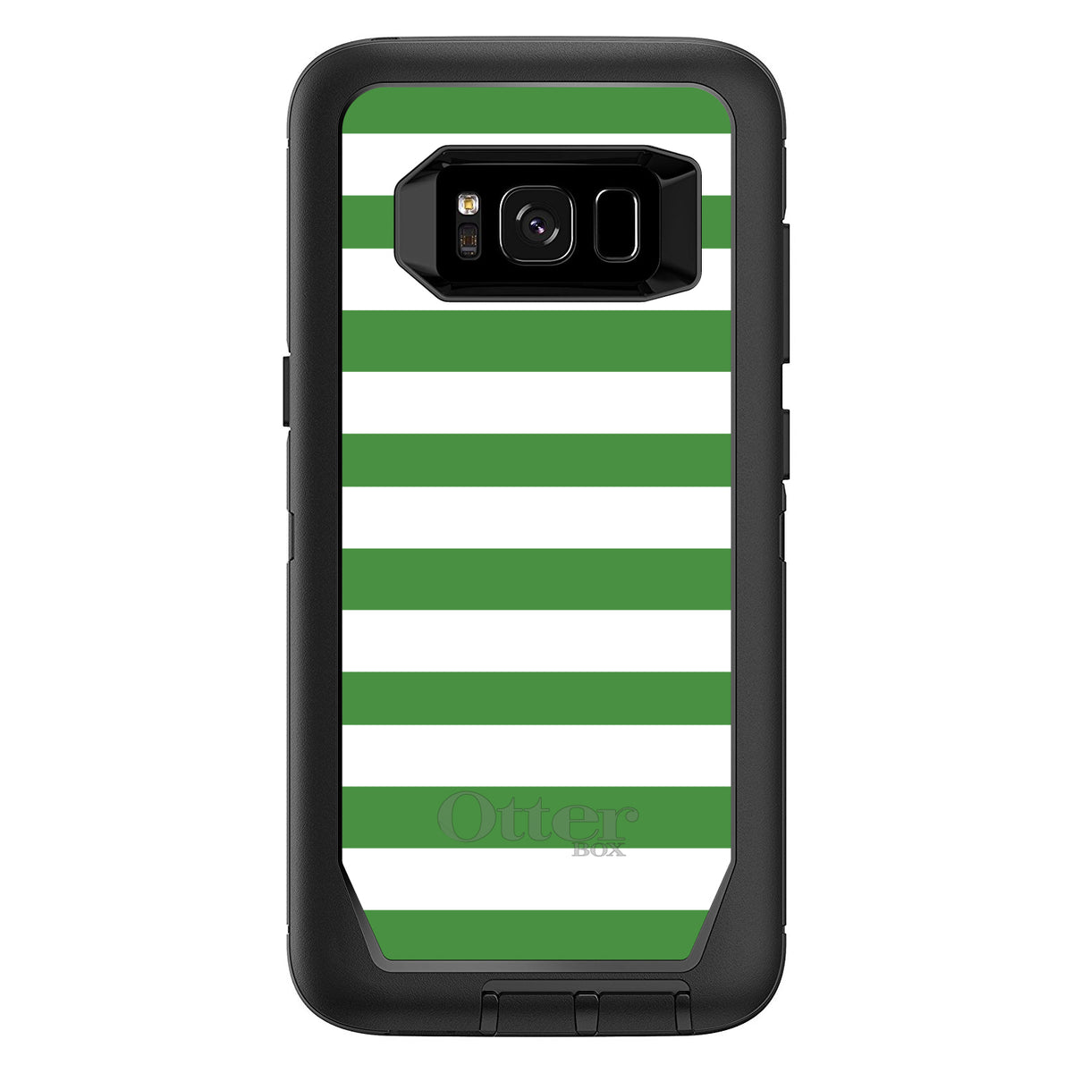 Green & White Bold Stripes OtterBox Defender Case for iPhone & Galaxy, view 9
