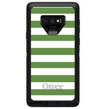 DistinctInk™ OtterBox Defender Series Case for Apple iPhone / Samsung Galaxy / Google Pixel - Green & White Bold Stripes