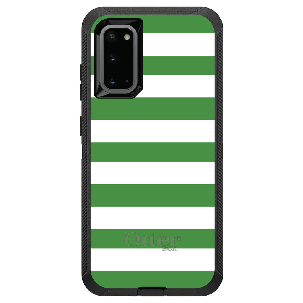 Green & White Bold Stripes OtterBox Defender Case for iPhone & Galaxy, view 5