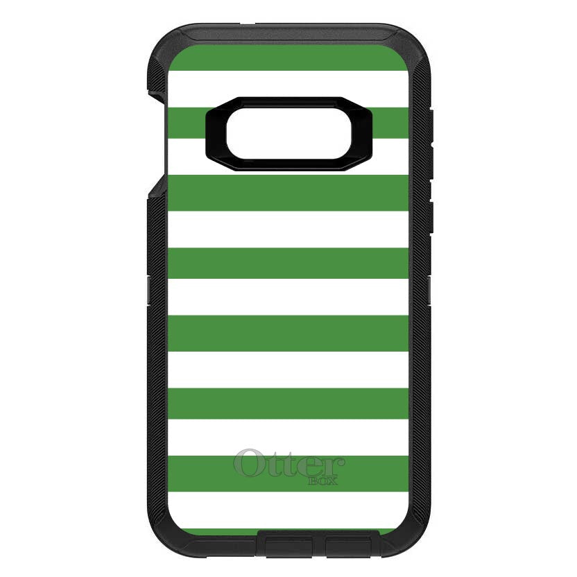 Green & White Bold Stripes OtterBox Defender Case for iPhone & Galaxy, view 7