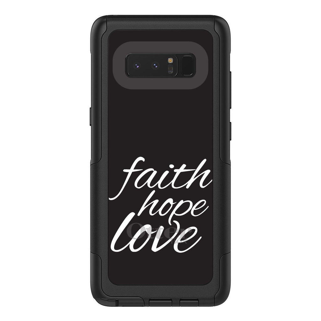 Faith / Hope / Love, Black & White OtterBox Commuter Case for iPhone & Galaxy, view 16