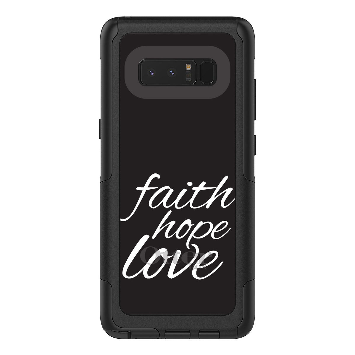 Faith / Hope / Love, Black & White OtterBox Commuter Case for iPhone & Galaxy, view 16