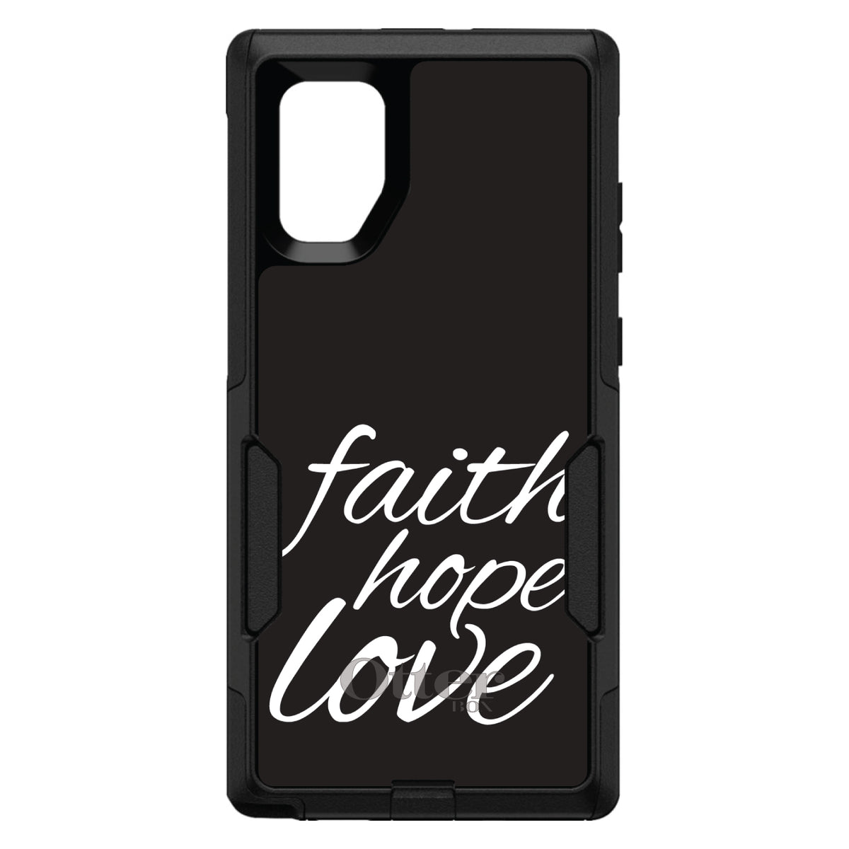 Faith / Hope / Love, Black & White OtterBox Commuter Case for iPhone & Galaxy, view 14