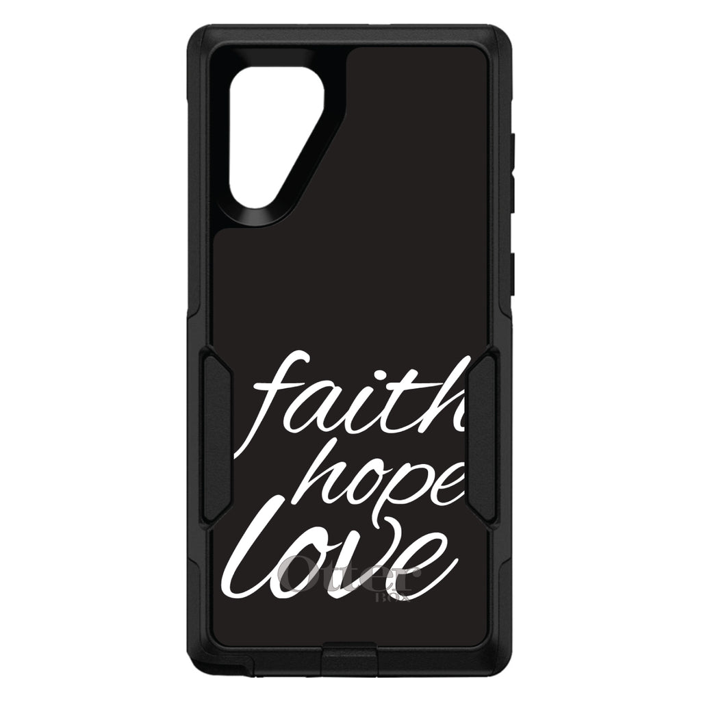 Faith / Hope / Love, Black & White OtterBox Commuter Case for iPhone & Galaxy, view 13