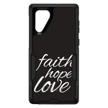 DistinctInk™ OtterBox Commuter Series Case for Apple iPhone or Samsung Galaxy - Faith / Hope / Love - Black & White