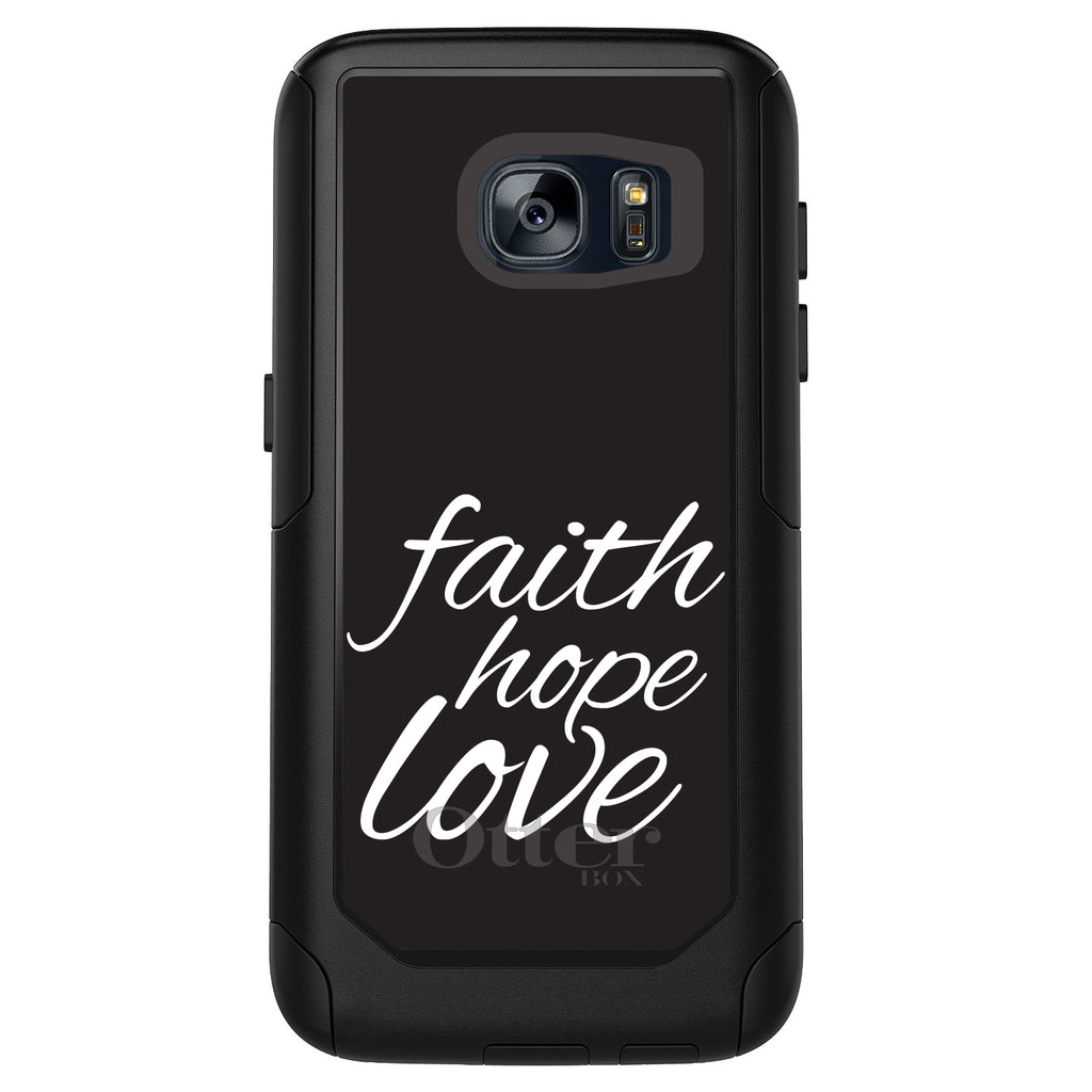 Faith / Hope / Love, Black & White OtterBox Commuter Case for iPhone & Galaxy, view 11