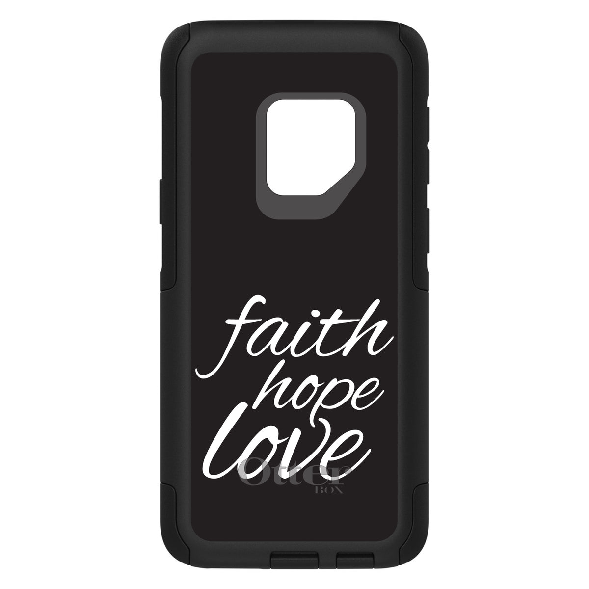 Faith / Hope / Love, Black & White OtterBox Commuter Case for iPhone & Galaxy, view 9